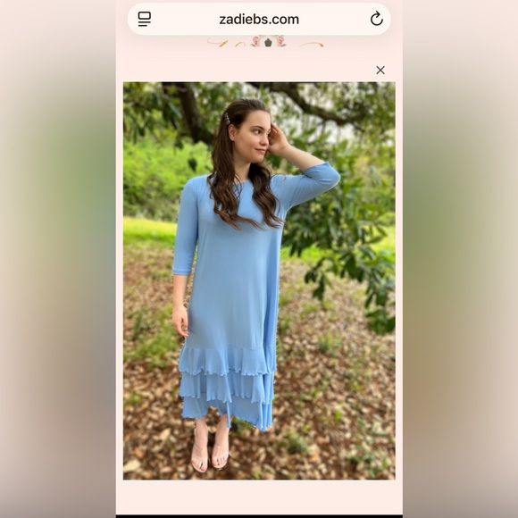 Zadie B'S Dresses & Skirts - ISO!! Zadie B’s light blue ruffle layering dress in XL
🩵🩵🩵🩵